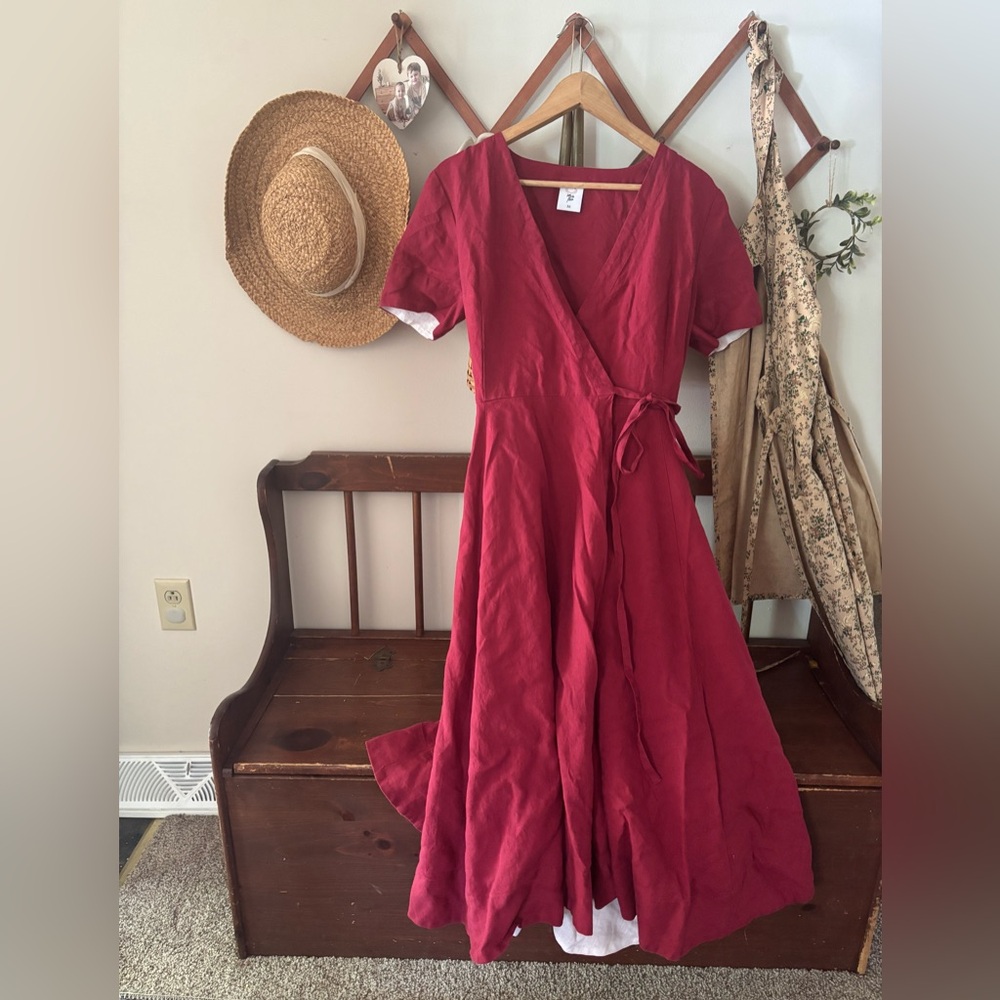 Son De Flor Wrap Dress Short Sleeve NWOT
